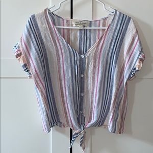 Cloth & Stone Striped Tie Top